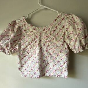 Habitual Eyelet Crop Top